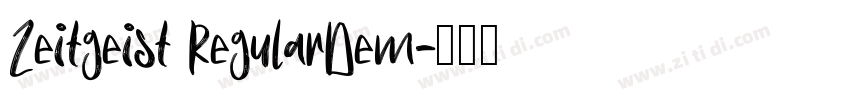 Zeitgeist RegularDem字体转换